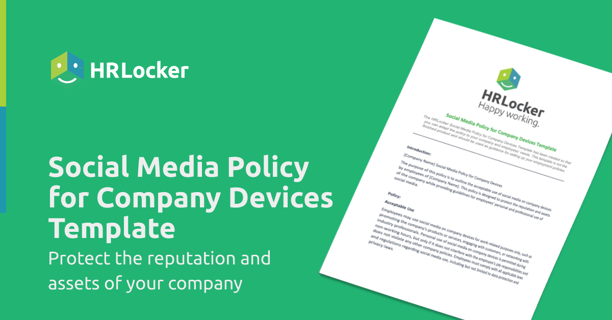 Social Media Policy for Company Devices Template
