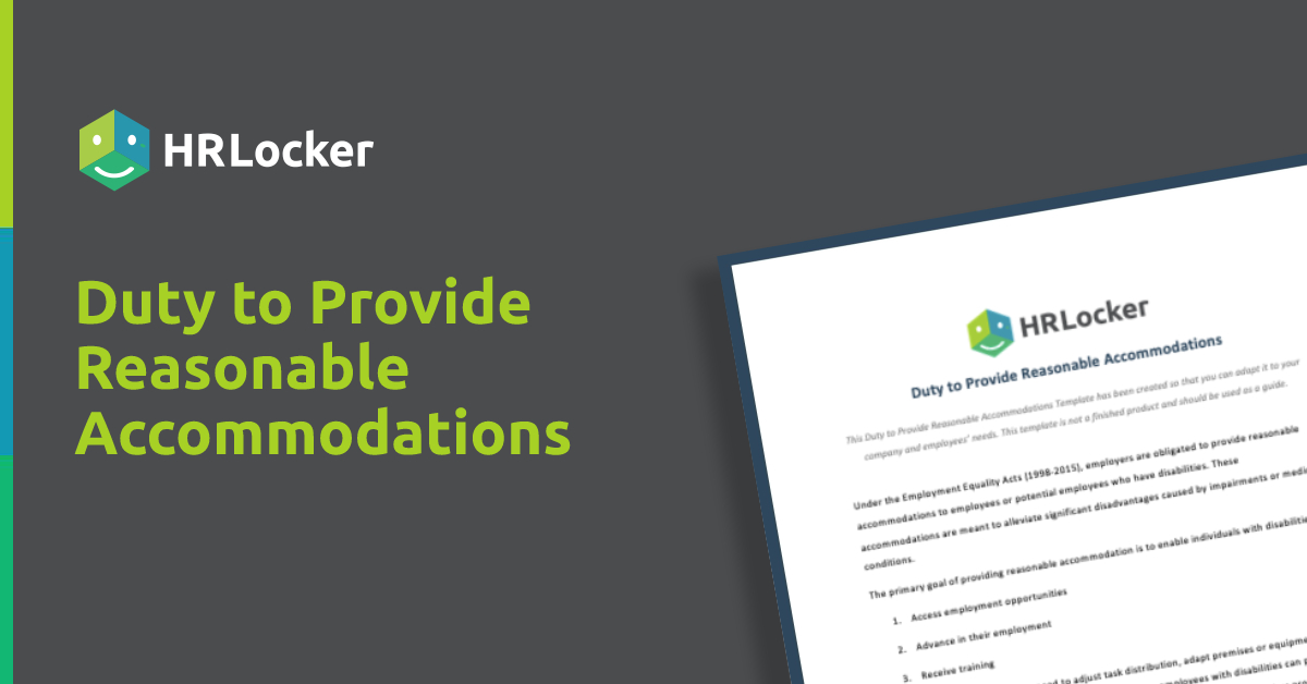 Duty to Provide Reasonable Accommodations Template