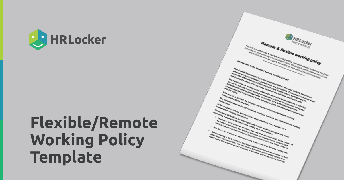 Flexible/Remote Working Policy Template