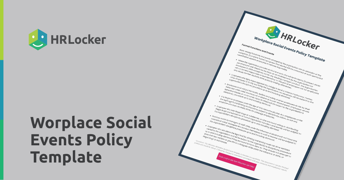 Workplace Social Events Policy Template hub