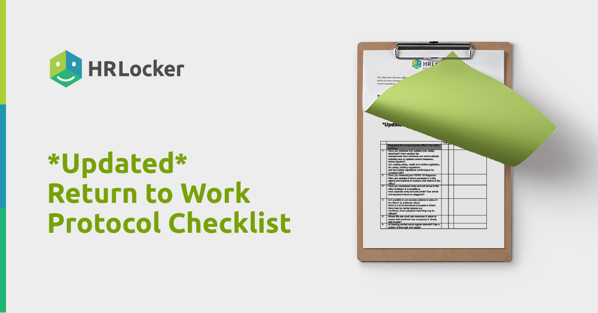 updated return to work protocol checklist